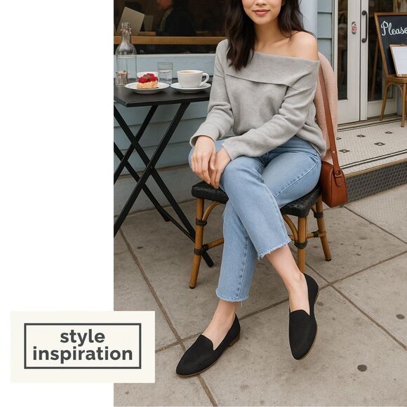 Cole Haan Grand 360 Modern Classics Loafers Women’s 6 Black Knit Slip-On Flats - Picture 12 of 12